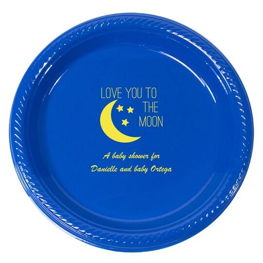 Love You To The Moon Plastic Plates